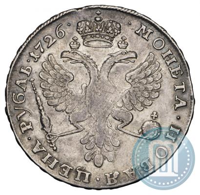 Picture 1 rouble 1726 year  "Moscow type, portrait turned to the left"