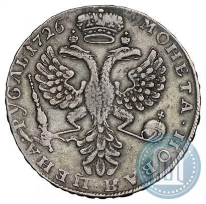 Picture 1 rouble 1726 year  "Moscow type, portrait turned to the left"