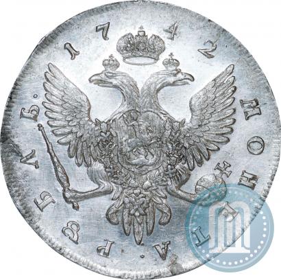 Фото 1 рубль 1742 года СПБ 