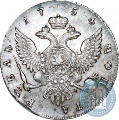 Picture 1 rouble 1754 year СПБ-IМ "Portrait by Benjamin Scott"