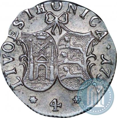 Фото 4 копейки 1757 года  "Ливонез"