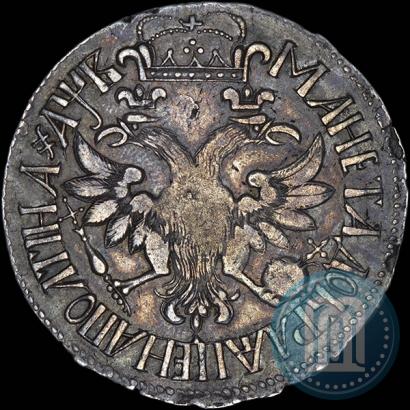 Picture Poltina 1702 year  "Without ribbons near the wreath"