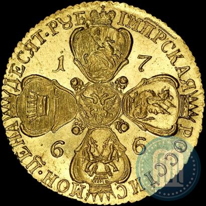 Picture 10 roubles 1766 year СПБ 
