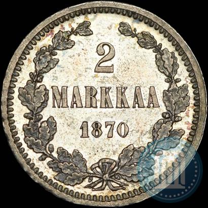 Picture 2 markkaa 1870 year S 