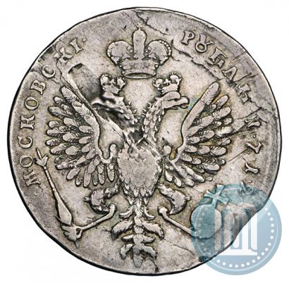 Фото 1 рубль 1712 года  "Портрет работы С. Гуэна"