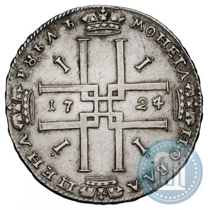 Picture 1 rouble 1724 year  "Portrait in ancient armour"