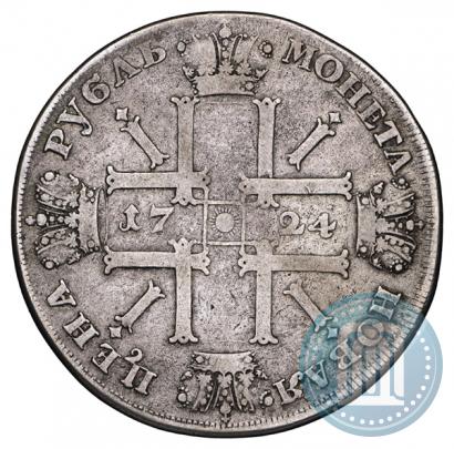 Picture 1 rouble 1724 year СПБ "Sun rouble, portrait in armour"