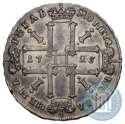 Фото 1 рубль 1725 года  "Портрет в античных доспехах"