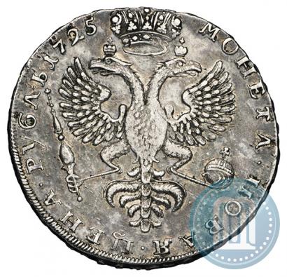 Фото 1 рубль 1725 года  "Московский тип, портрет влево"