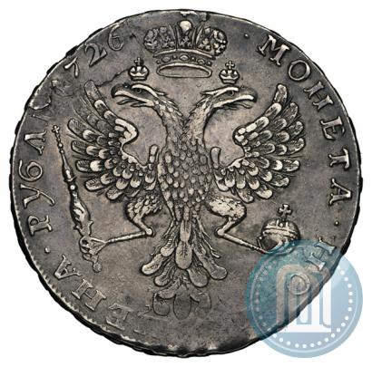 Picture 1 rouble 1726 year  "Moscow type, portrait turned to the left"