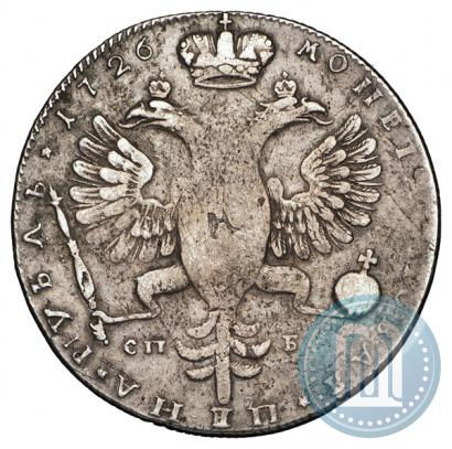 Picture 1 rouble 1726 year СПБ "Petersburg type, portrait turned to the right"