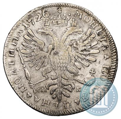 Фото Полтина 1726 года СПБ "Петербургский тип, портрет влево"