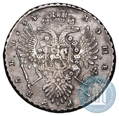 Фото 1 рубль 1734 года  "Тип 1735 года"
