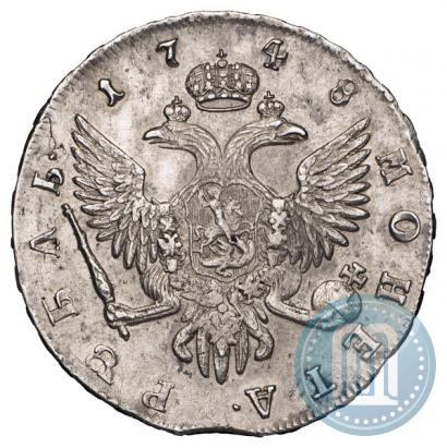 Фото 1 рубль 1748 года СПБ 