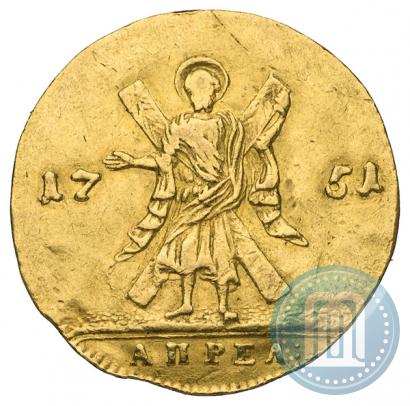 Picture 1 ducat 1751 year  "St. Andrew on the reverse"