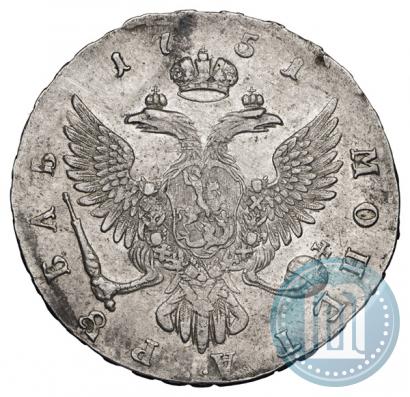 Фото 1 рубль 1751 года ММД 