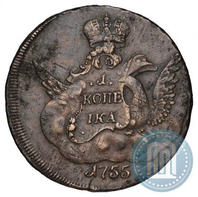 Picture 1 kopeck 1755 year СПБ 