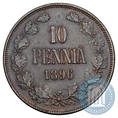 Фото 10 пенни 1896 года  
