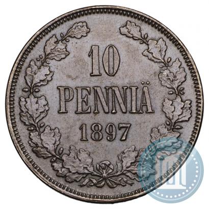 Picture 10 pennia 1897 year  