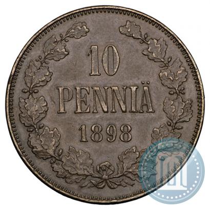 Picture 10 pennia 1898 year  