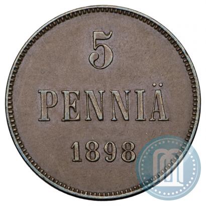 Фото 5 пенни 1898 года  