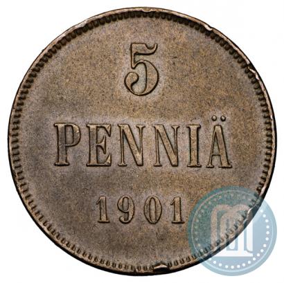 Фото 5 пенни 1901 года  
