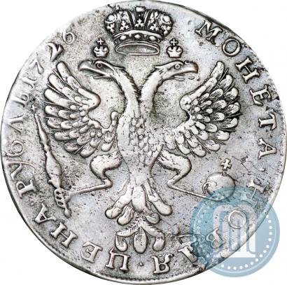 Picture 1 rouble 1726 year  "Moscow type, portrait turned to the left"