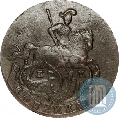 Picture 1 kopeck 1795 year ЕМ 