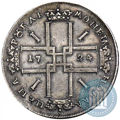 Picture 1 rouble 1724 year OK "Portrait in ancient armour"