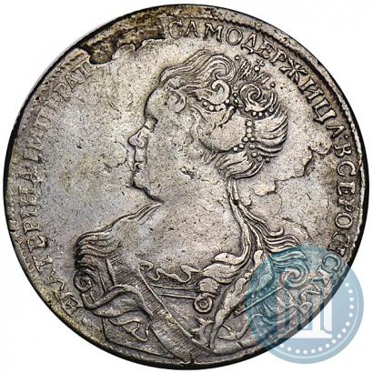 Picture 1 rouble 1726 year СПБ "Petersburg type, portrait turned to the left"