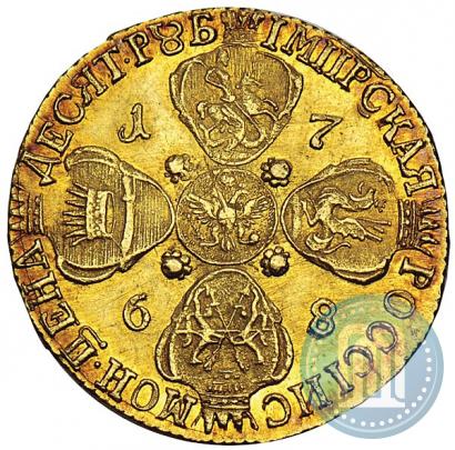 Picture 10 roubles 1768 year СПБ 