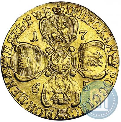 Picture 5 roubles 1765 year СПБ-Т.I. 