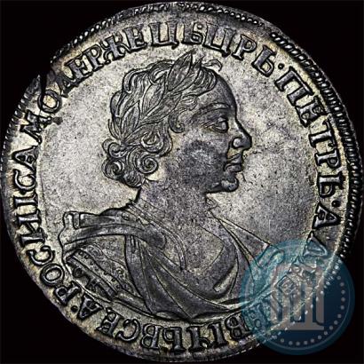 Фото 1 рубль 1719 года OK "Портрет в латах"