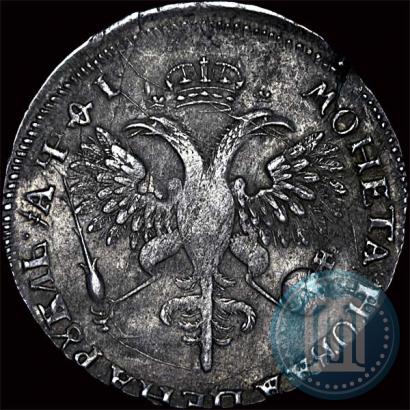 Фото 1 рубль 1719 года OK "Портрет в латах"