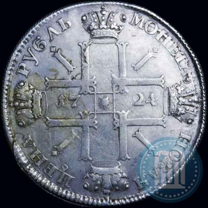 Picture 1 rouble 1724 year СПБ "Sun rouble, portrait in armour"