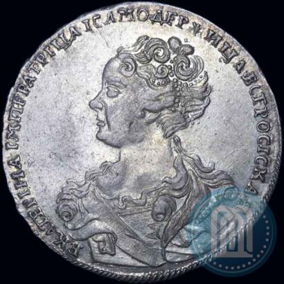 Фото 1 рубль 1726 года  "Московский тип, портрет влево"