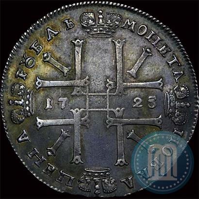 Фото 1 рубль 1725 года OK "Портрет в античных доспехах"