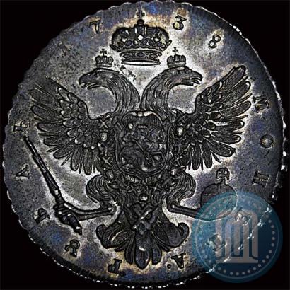 Фото 1 рубль 1738 года СПБ "Петербургский тип"