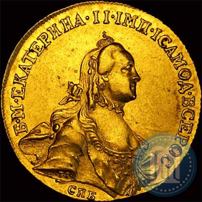 Фото 10 рублей 1762 года СПБ 