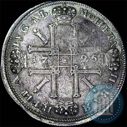Фото 1 рубль 1725 года СПБ "Солнечный в латах"