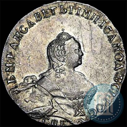 Picture Poltina 1754 year СПБ-IМ "Portrait by Benjamin Scott"