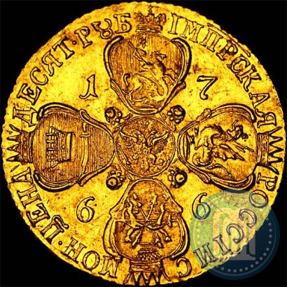 Picture 10 roubles 1766 year СПБ 