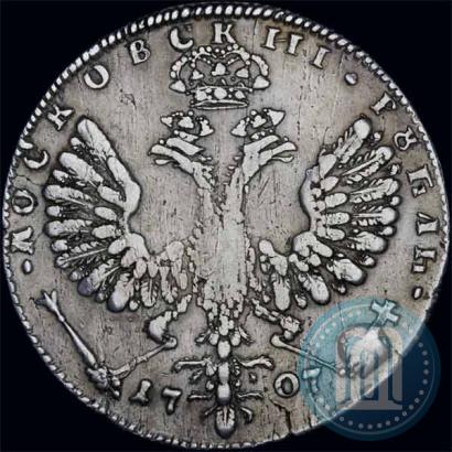 Фото 1 рубль 1707 года G "Портрет работы С. Гуэна"