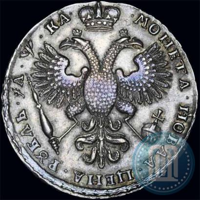 Фото 1 рубль 1721 года K "Портрет в наплечниках"