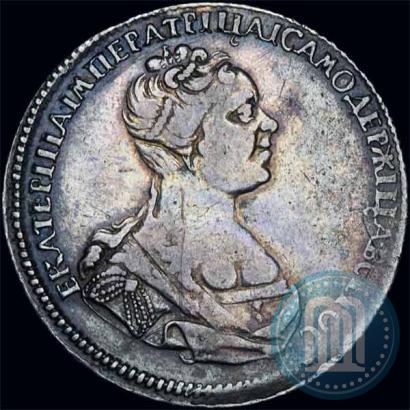 Picture Poltina 1726 year СПБ "Petersburg type, portrait turned to the right"