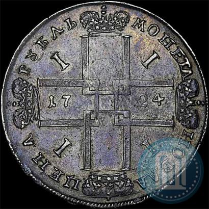 Фото 1 рубль 1724 года  "Портрет в античных доспехах"