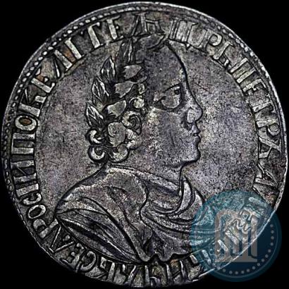 Фото Полтина 1702 года  "Без лент у венка"