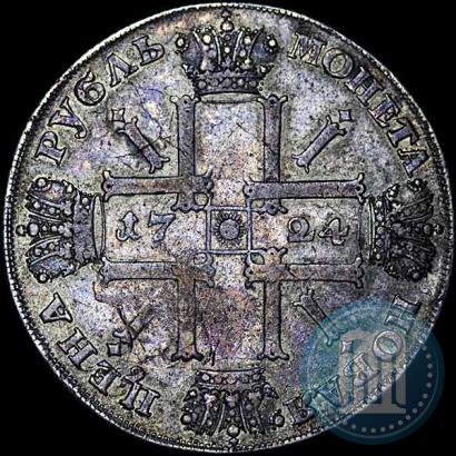 Picture 1 rouble 1724 year СПБ "Sun rouble, portrait in armour"