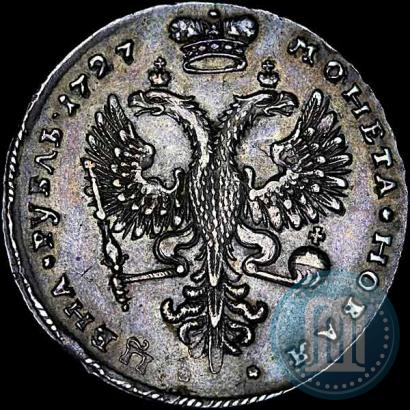 Фото 1 рубль 1727 года  "Московский тип, портрет вправо"