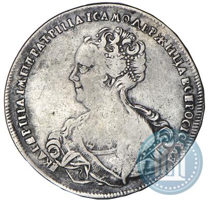 Picture 1 rouble 1725 year СПБ "Petersburg type, portrait turned to the left"
